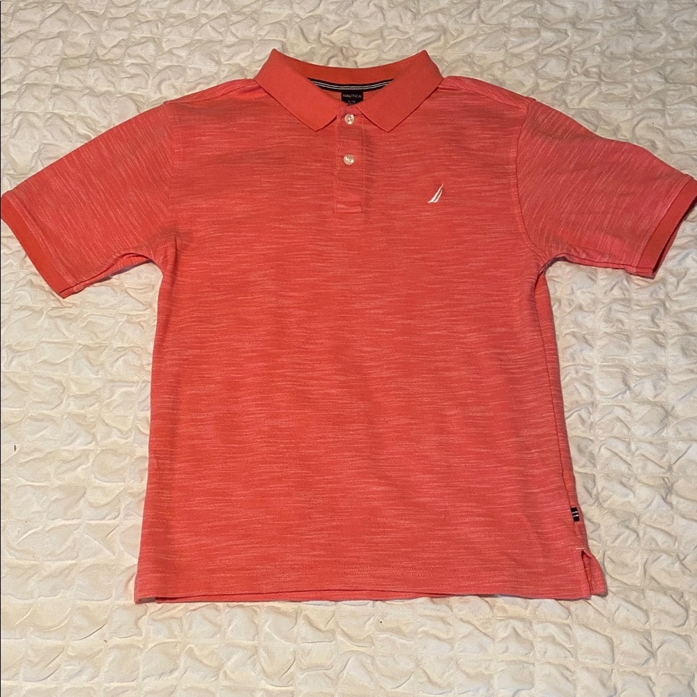 Nautica Boy’s Vibrant Coral Polo Shirt